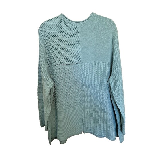 NWOT Appleseed's Woman's Cardigan Open Front Light Blue Long Sleeves Size  2X - Picture 2 of 6